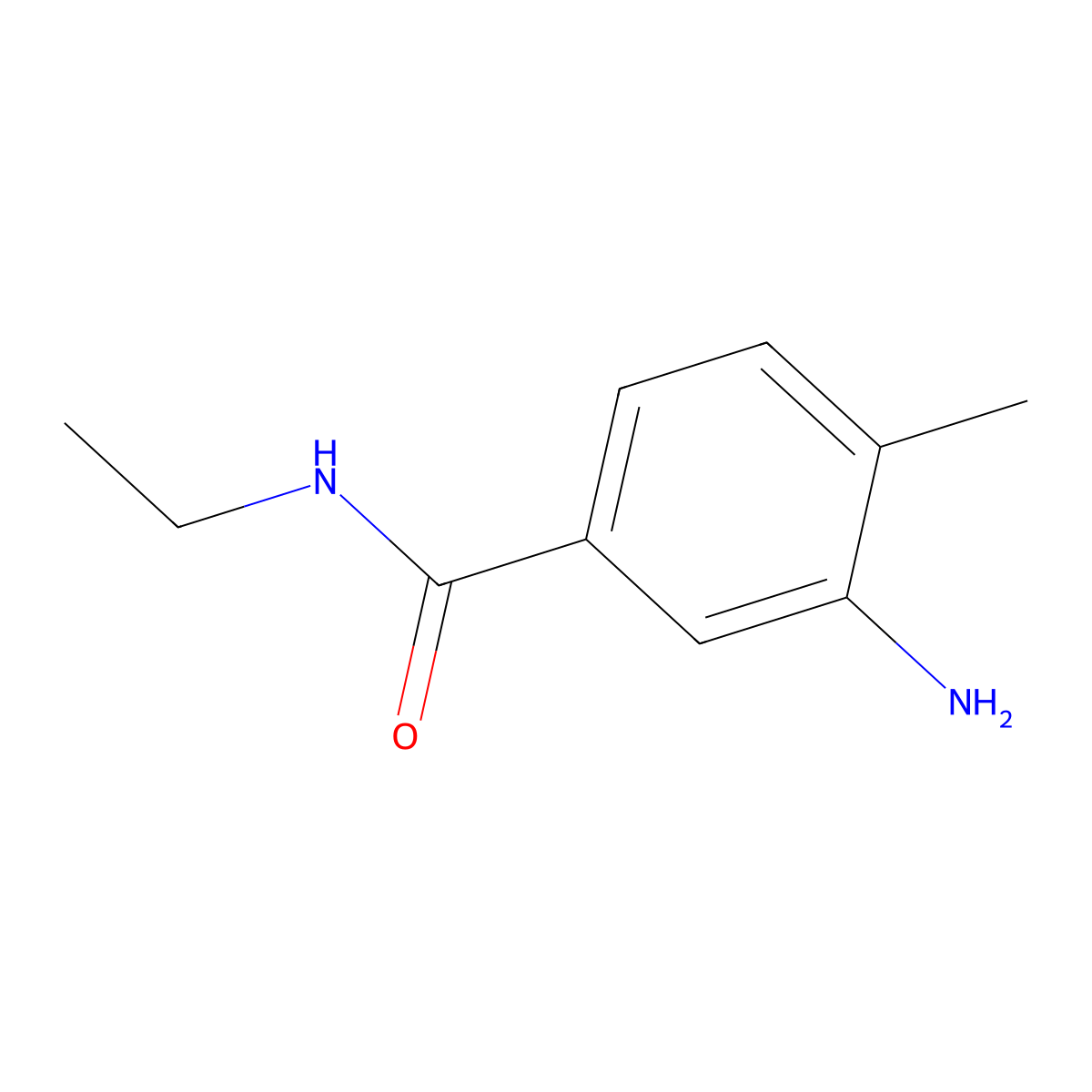 3-amino-N-ethyl-4-methylbenzamide molecular structure, CAS 29526-66-7