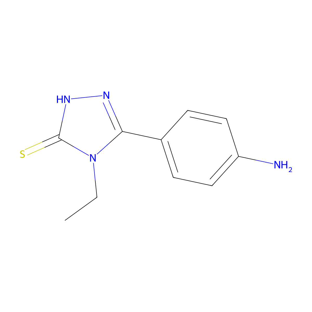 5-(4-Aminophenyl)-4-ethyl-4H-1,2,4-triazole-3-thiol molecular structure, CAS 29527-37-5