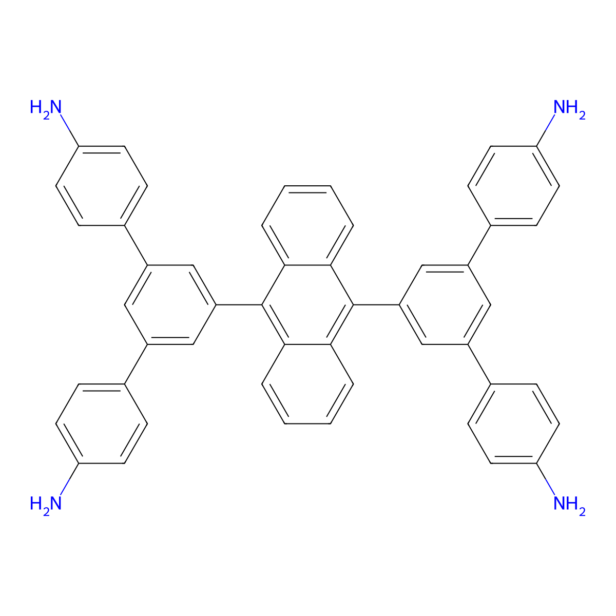 5',5''''-(Anthracene-9,10-diyl)bis(([1,1':3',1''-terphenyl]-4,4''-diamine)) molecular structure, CAS 2952705-78-9