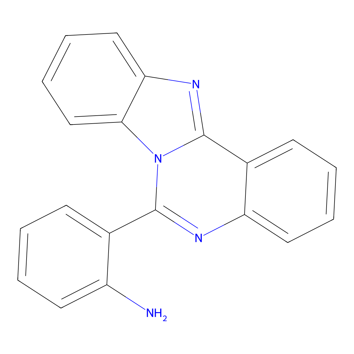2-Benzimidazo[1,2-c]quinazolin-6-ylbenzenamine molecular structure, CAS 29528-24-3