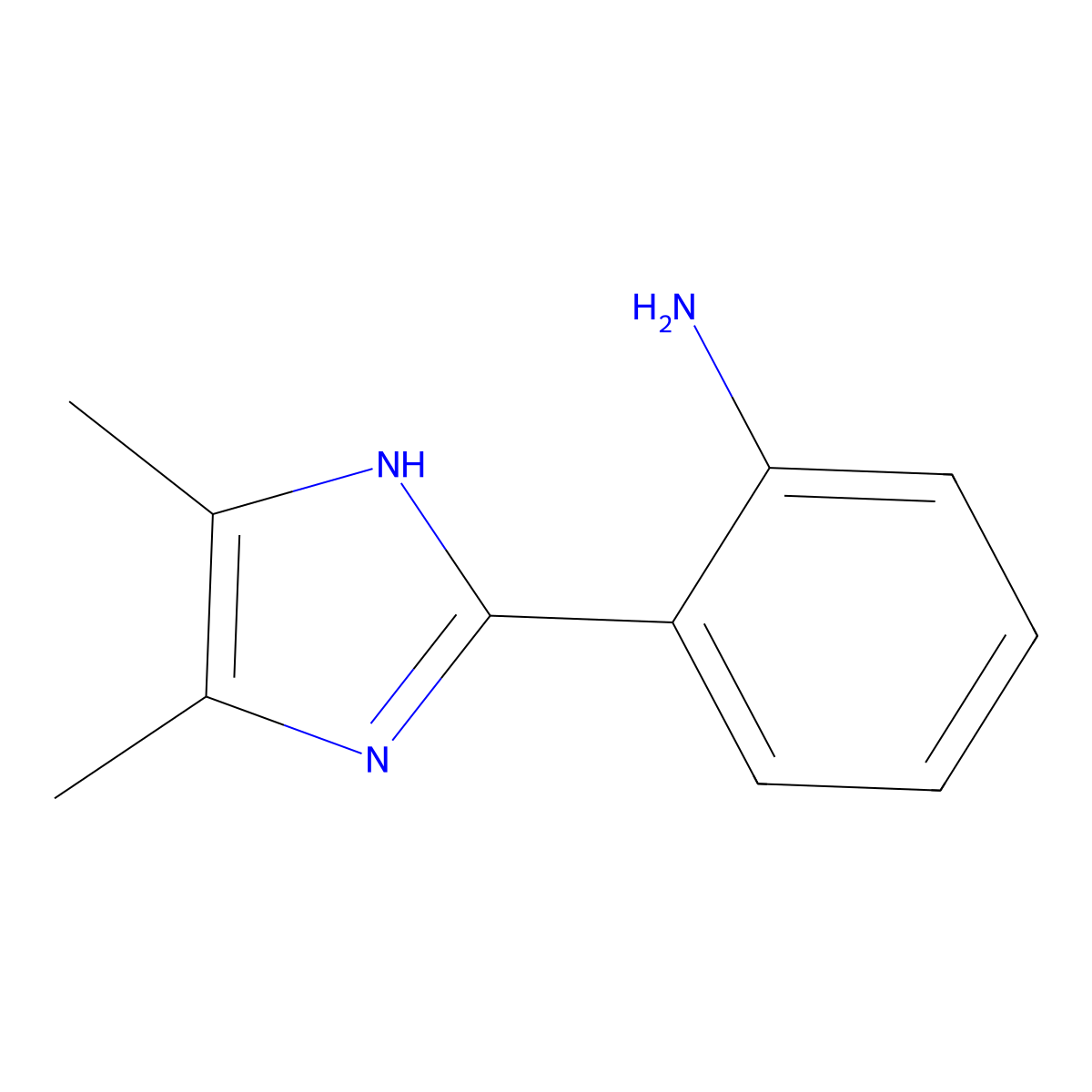2-(4,5-dimethyl-1H-imidazol-2-yl)aniline molecular structure, CAS 29528-26-5