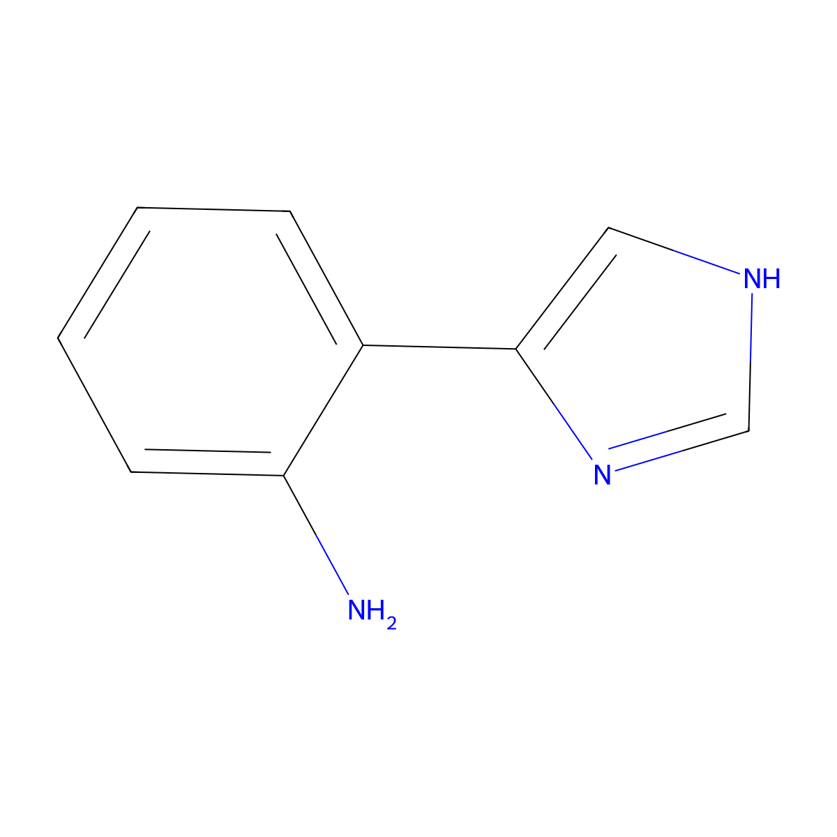 2-(1H-Imidazol-4-yl)aniline molecular structure, CAS 29528-27-6