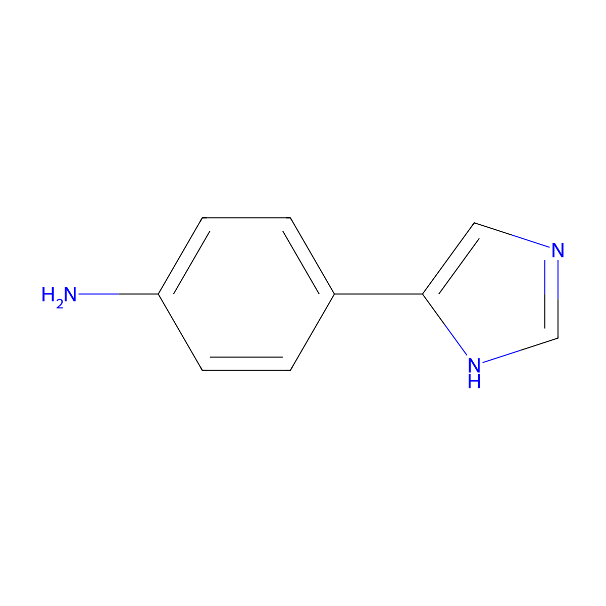 4-(1H-imidazol-4-yl)aniline molecular structure, CAS 29528-28-7