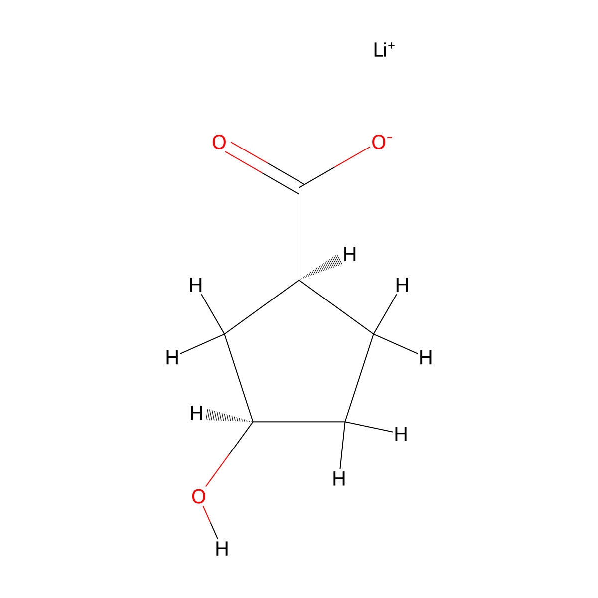 lithium(1+) (1S,3R)-3-hydroxycyclopentane-1-carboxylate molecular structure, CAS 2952823-89-9