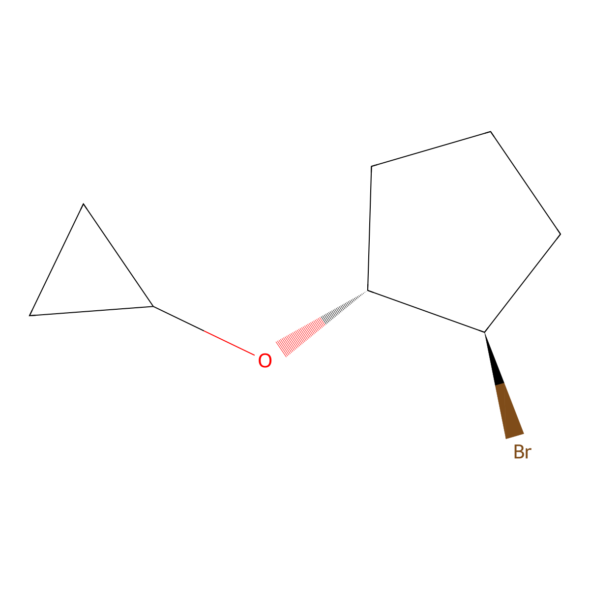 trans-(1R,2R)-1-bromo-2-cyclopropyloxycyclopentane molecular structure, CAS 2952824-04-1