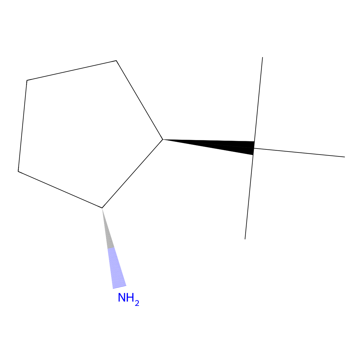 trans-(1R,2S)-2-tert-butylcyclopentan-1-amine molecular structure, CAS 2952824-16-5
