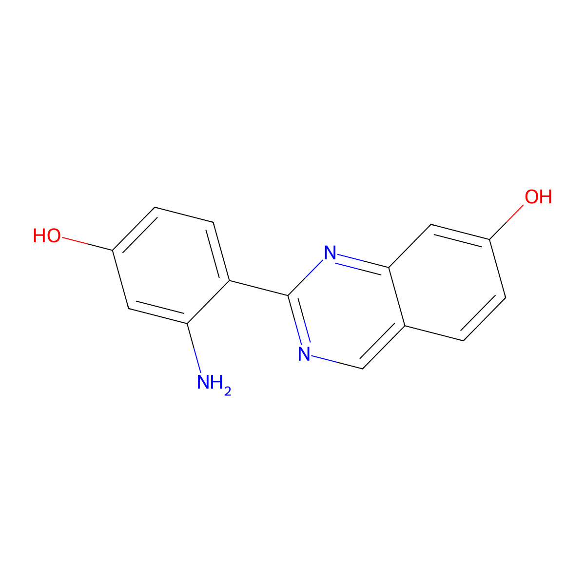 2-(2-Amino-4-hydroxyphenyl)quinazolin-7-OL molecular structure, CAS 2952838-28-5