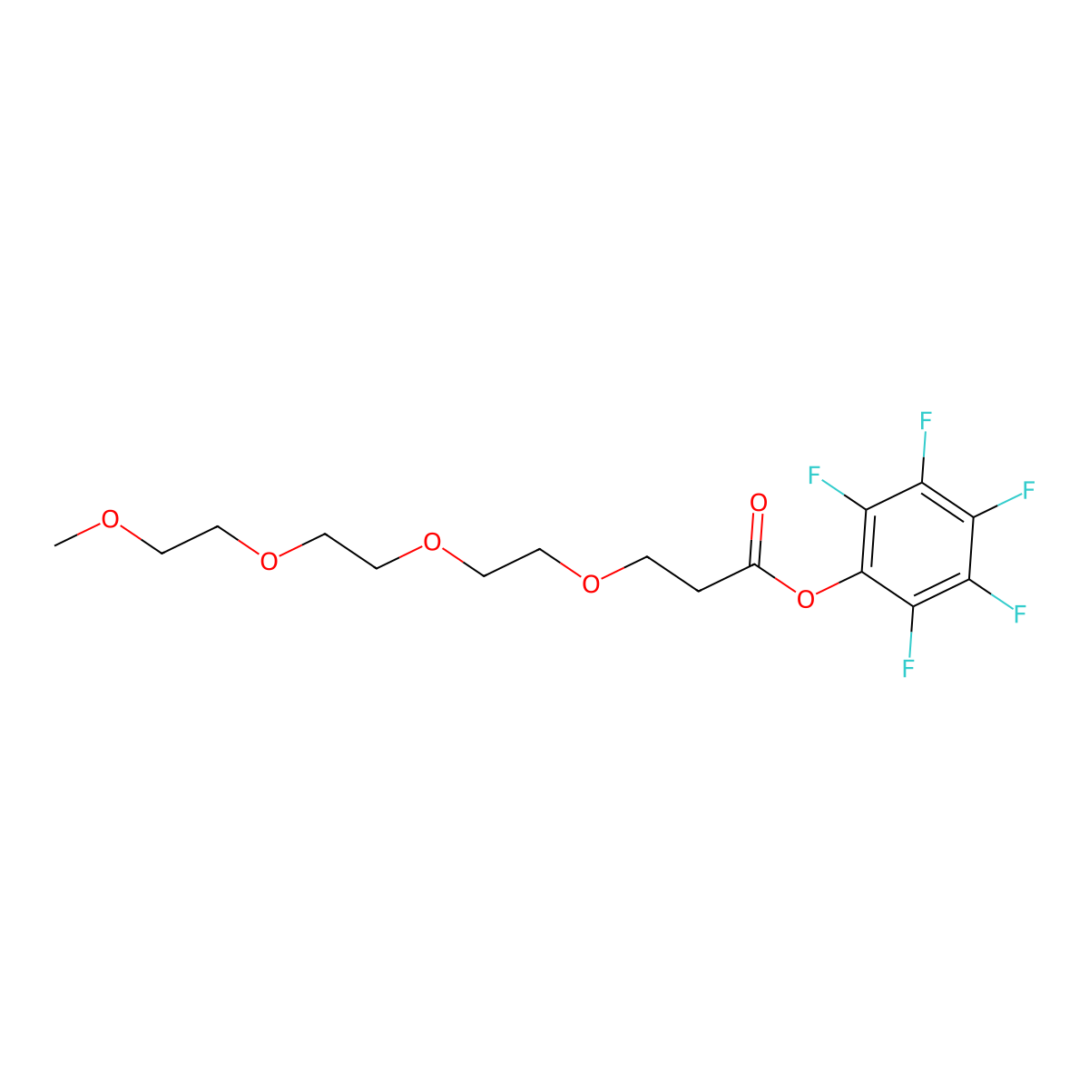 m-PEG4-PFP ester molecular structure, CAS 2952895-31-5