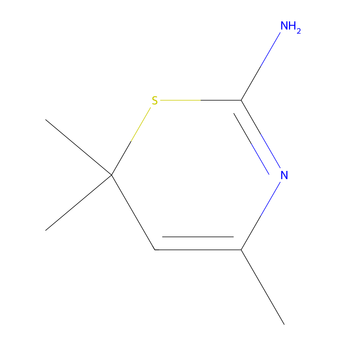 4,6,6-trimethyl-6H-1,3-thiazin-2-amine molecular structure, CAS 2953-81-3