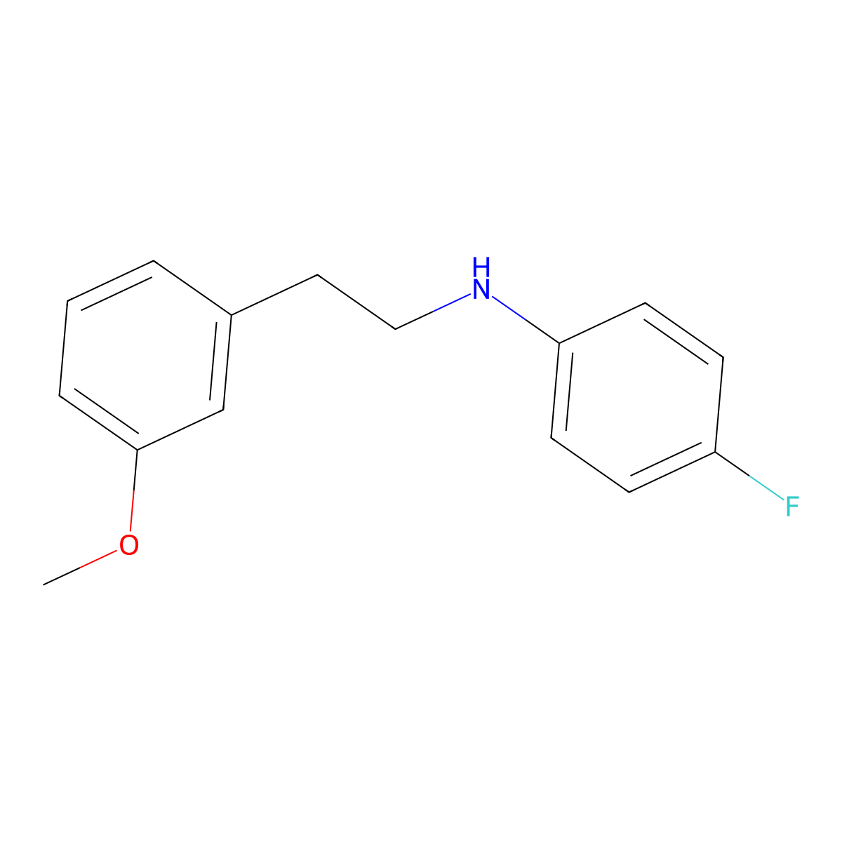 (4-Fluoro-phenyl)-[2-(3-methoxy-phenyl)-ethyl]-amine molecular structure, CAS 295318-86-4