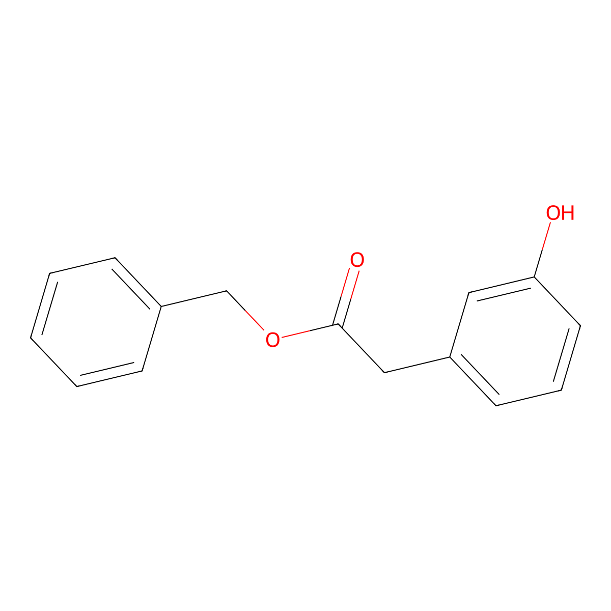 Benzyl 3-hydroxyphenylacetate molecular structure, CAS 295320-25-1