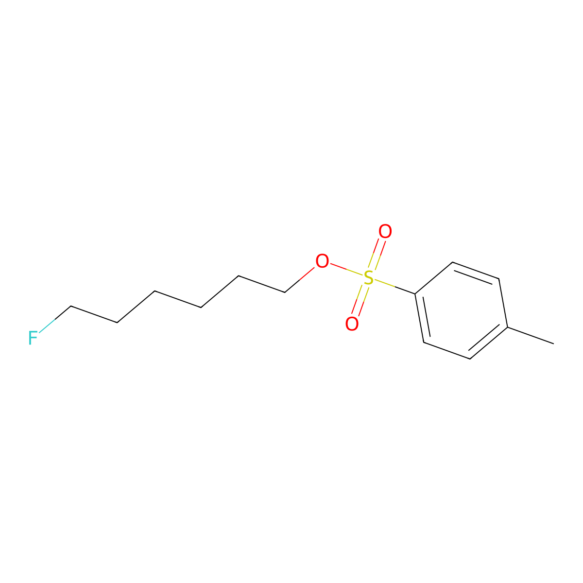 6-Fluorohexyl 4-methylbenzene-1-sulfonate molecular structure, CAS 295321-74-3