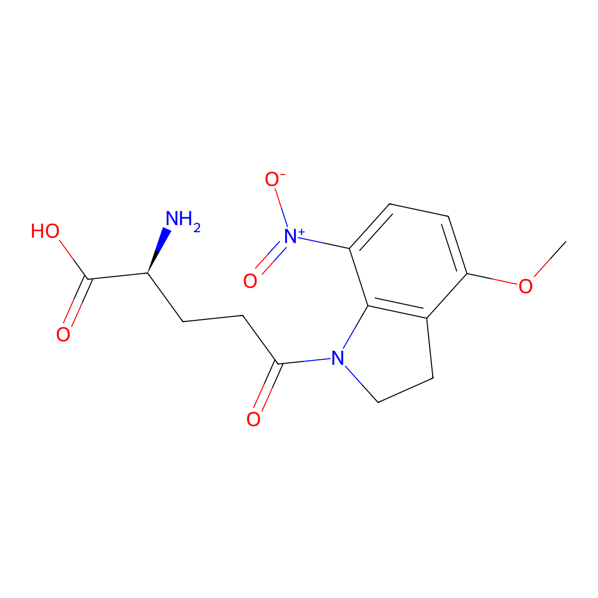 MNI-caged-L-glutamate molecular structure, CAS 295325-62-1