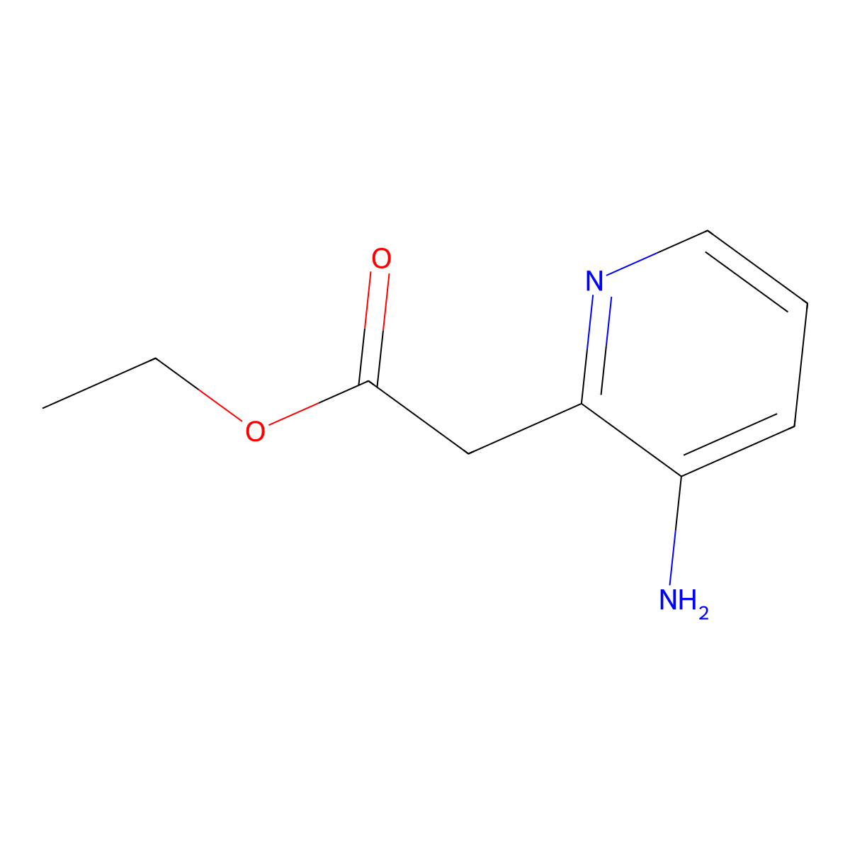 Ethyl 2-(3-aminopyridin-2-yl)acetate molecular structure, CAS 295327-27-4