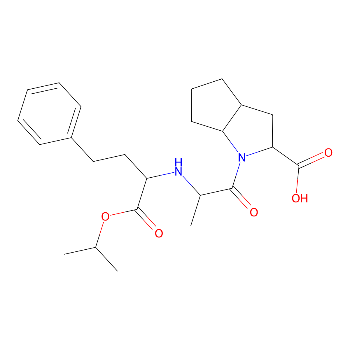 Ramipril isopropyl ester molecular structure, CAS 295328-72-2