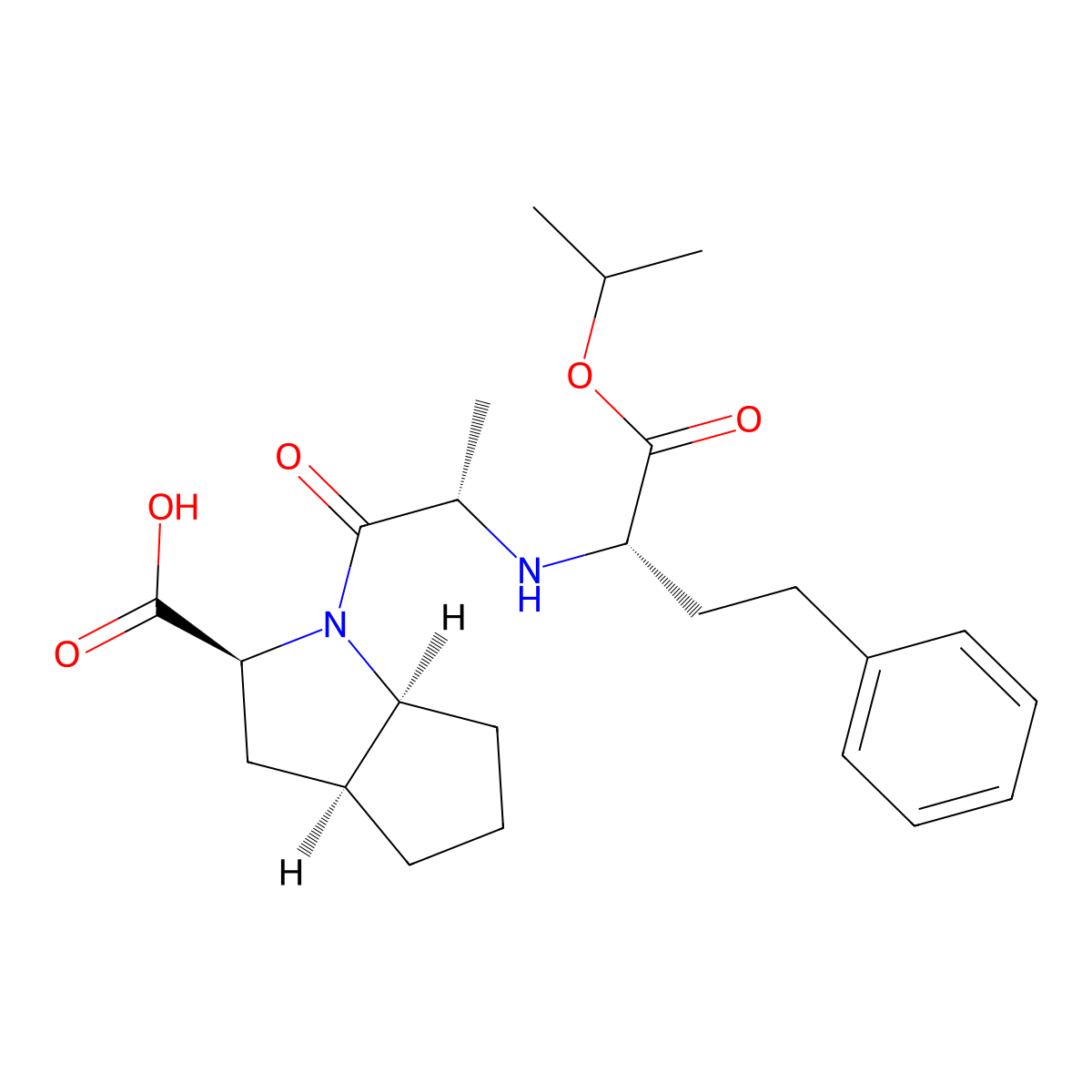 Ramipril isopropyl ester molecular structure, CAS 295328-72-2