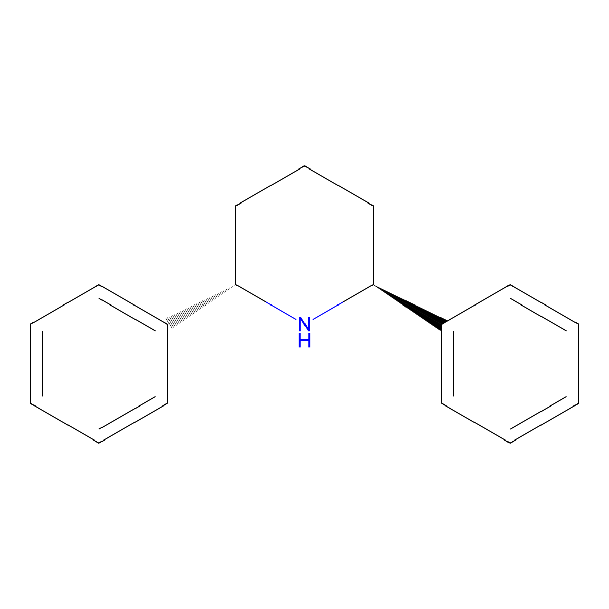 (2S,6S)-2,6-diphenylpiperidine molecular structure, CAS 295328-91-5