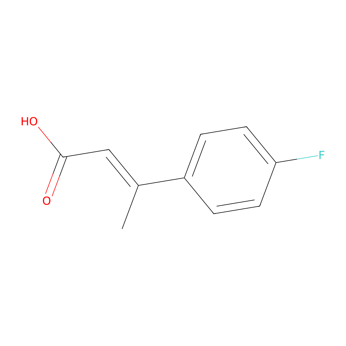 (2E)-3-(4-fluorophenyl)but-2-enoic acid molecular structure, CAS 295329-89-4