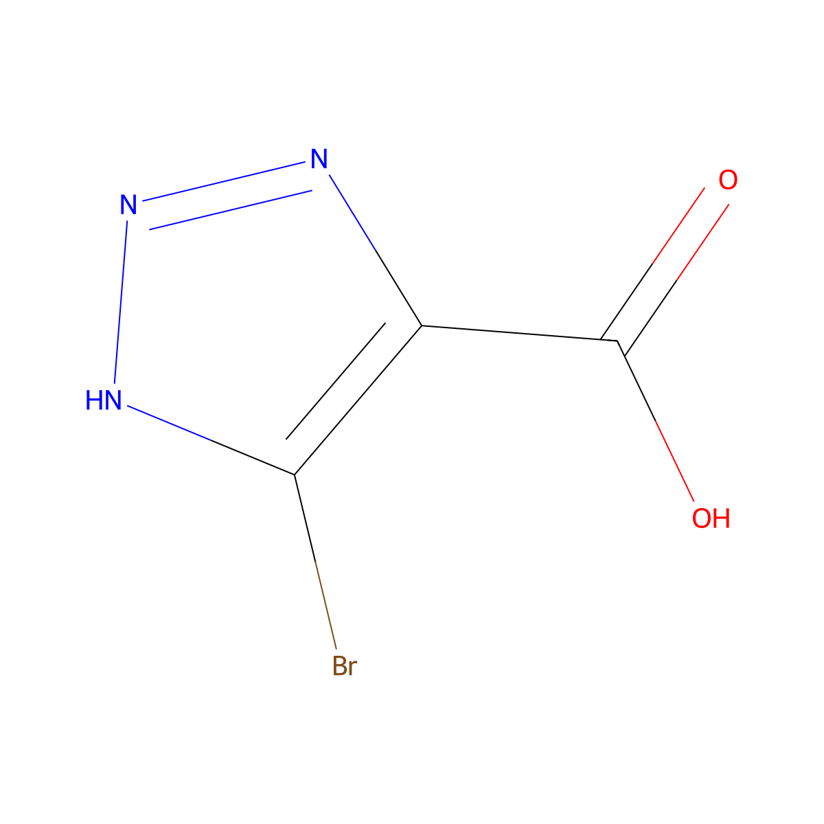 5-bromo-1H-1,2,3-triazole-4-carboxylic acid molecular structure, CAS 295345-31-2
