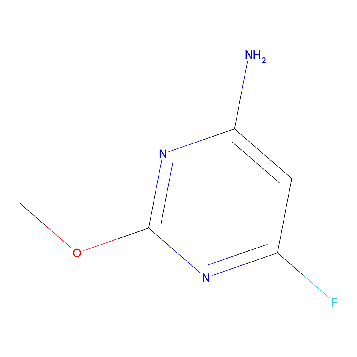 6-Fluoro-2-methoxypyrimidin-4-amine molecular structure, CAS 295345-32-3