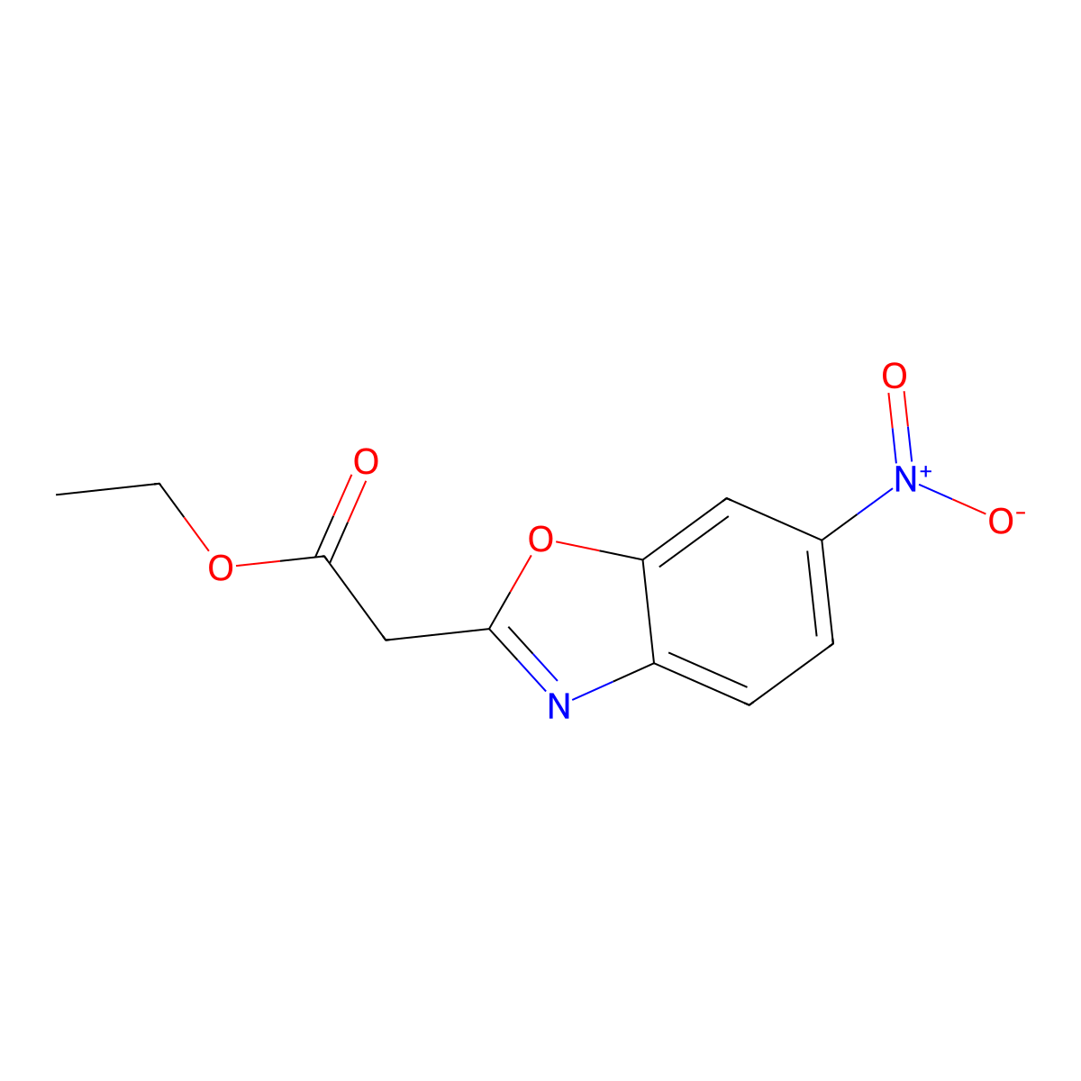 Ethyl 2-(6-nitro-1,3-benzoxazol-2-yl)acetate molecular structure, CAS 295345-83-4