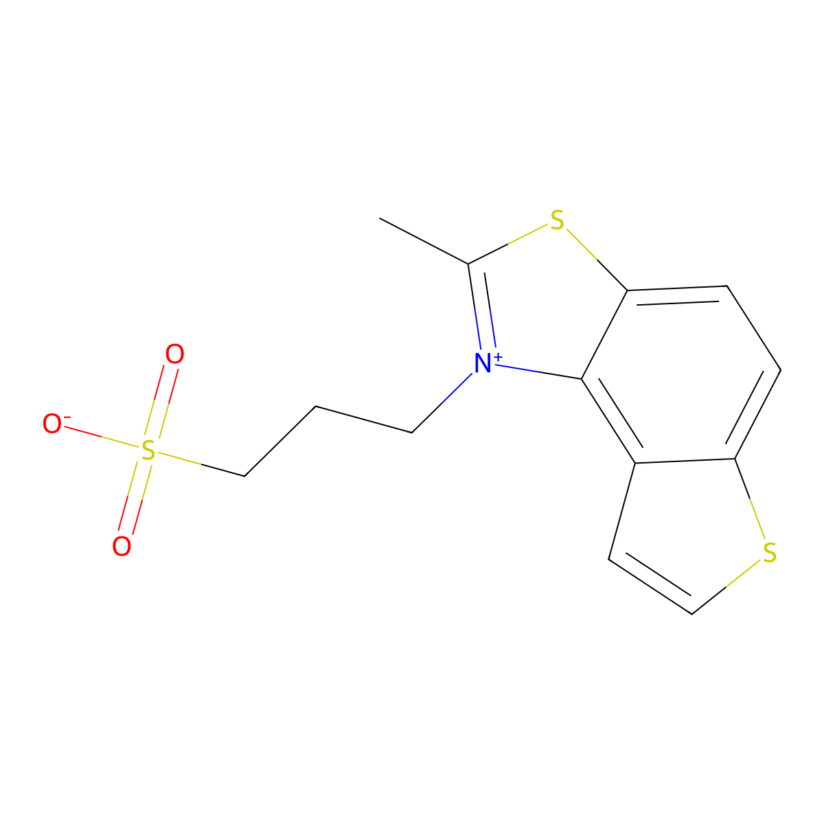 3-(2-Methylthieno[3,2-e][1,3]benzothiazol-1-ium-1-yl)propane-1-sulfonate molecular structure, CAS 295346-19-9