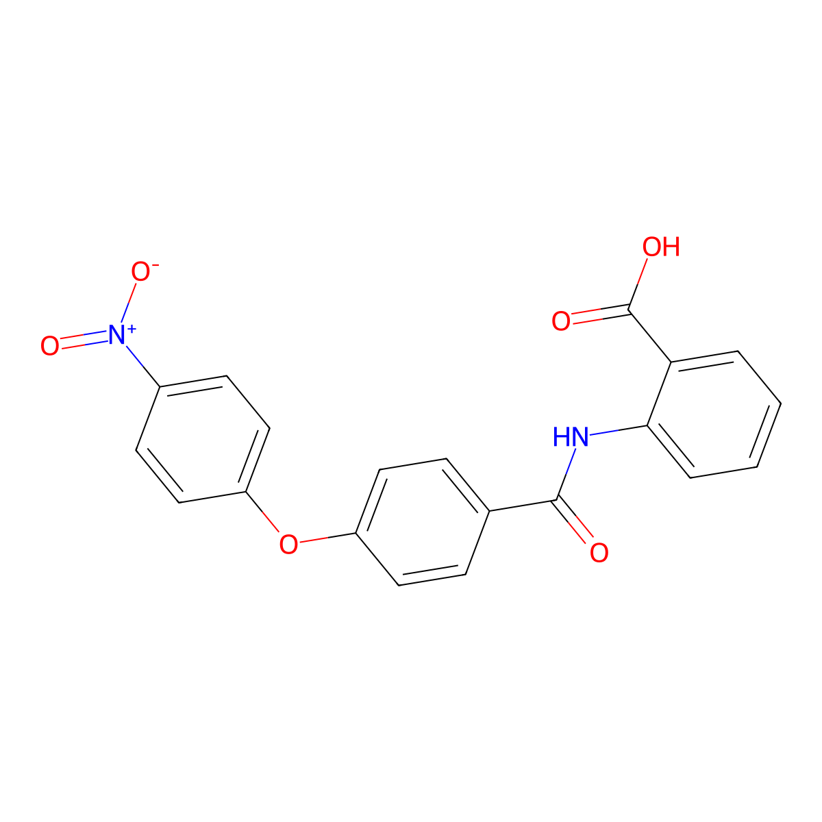 2-{[4-(4-Nitrophenoxy)phenyl]carbonylamino}benzoic acid molecular structure, CAS 295347-46-5