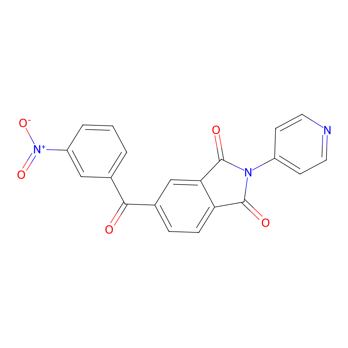 5-(3-Nitrobenzoyl)-2-pyridin-4-ylisoindole-1,3-dione molecular structure, CAS 295347-48-7