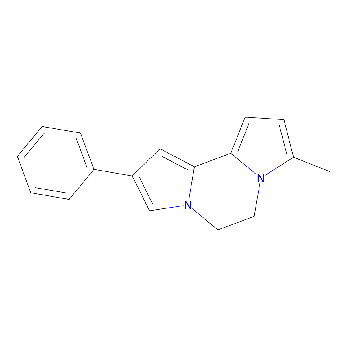 8-Methyl-2-phenyl-5,6-dihydrodipyrrolo[1,2-a:2',1'-c]pyrazine molecular structure, CAS 295347-61-4