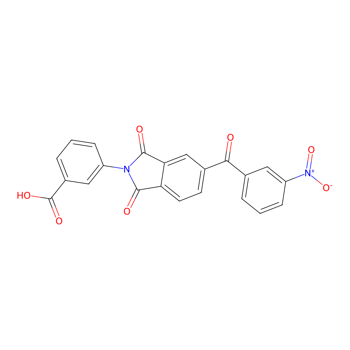 3-(5-(3-Nitrobenzoyl)-1,3-dioxoisoindolin-2-yl)benzoic acid molecular structure, CAS 295348-05-9