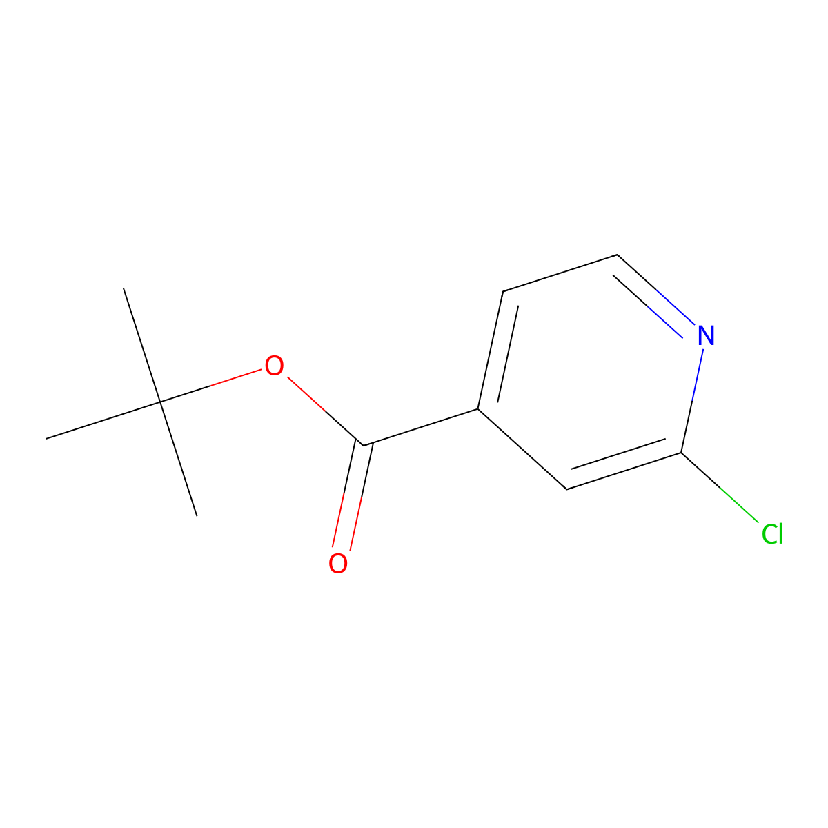 tert-Butyl 2-chloropyridine-4-carboxylate molecular structure, CAS 295349-62-1