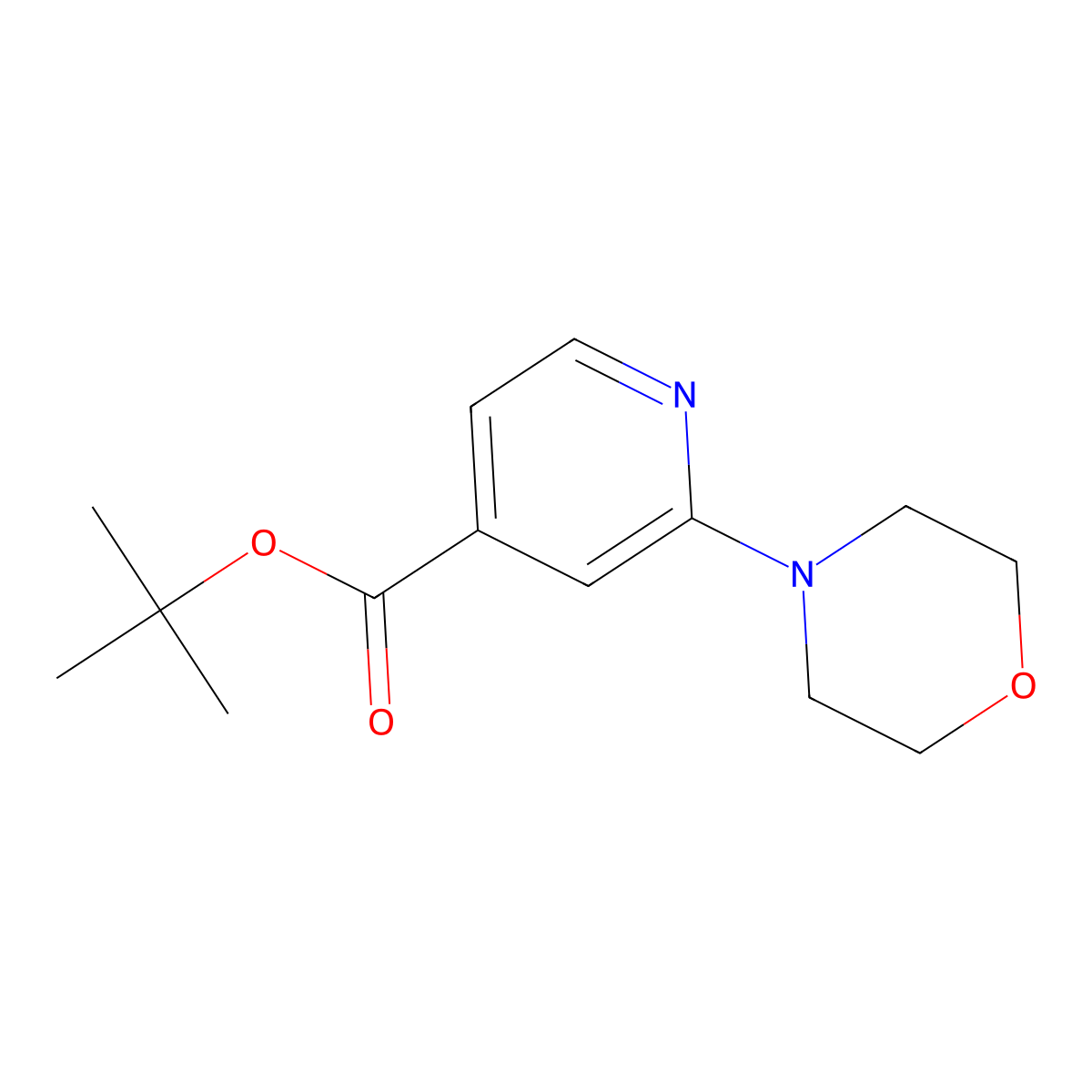 2-(4-Morpholinyl)-pyridine-4-carboxylic acid tert-butyl ester molecular structure, CAS 295349-63-2
