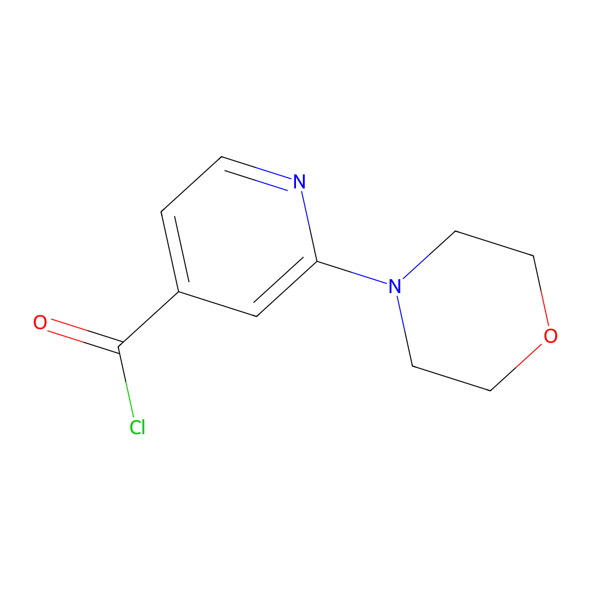 2-Morpholinopyridine-4-carbonyl chloride molecular structure, CAS 295349-76-7