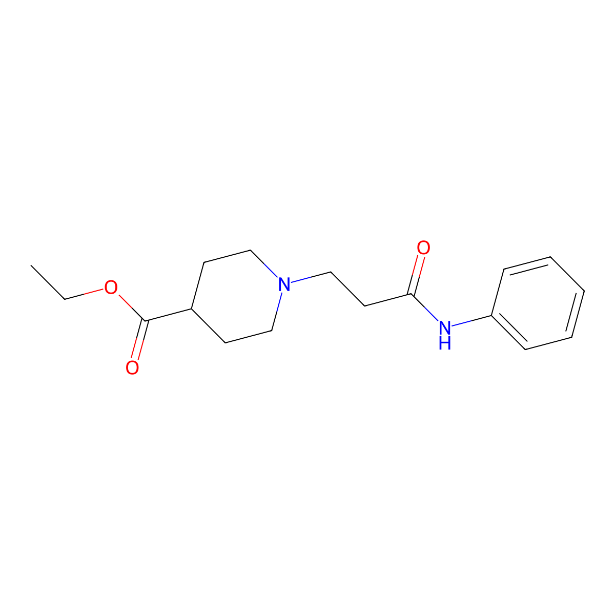 Ethyl 1-[3-oxo-3-(phenylamino)propyl]piperidine-4-carboxylate molecular structure, CAS 295357-60-7