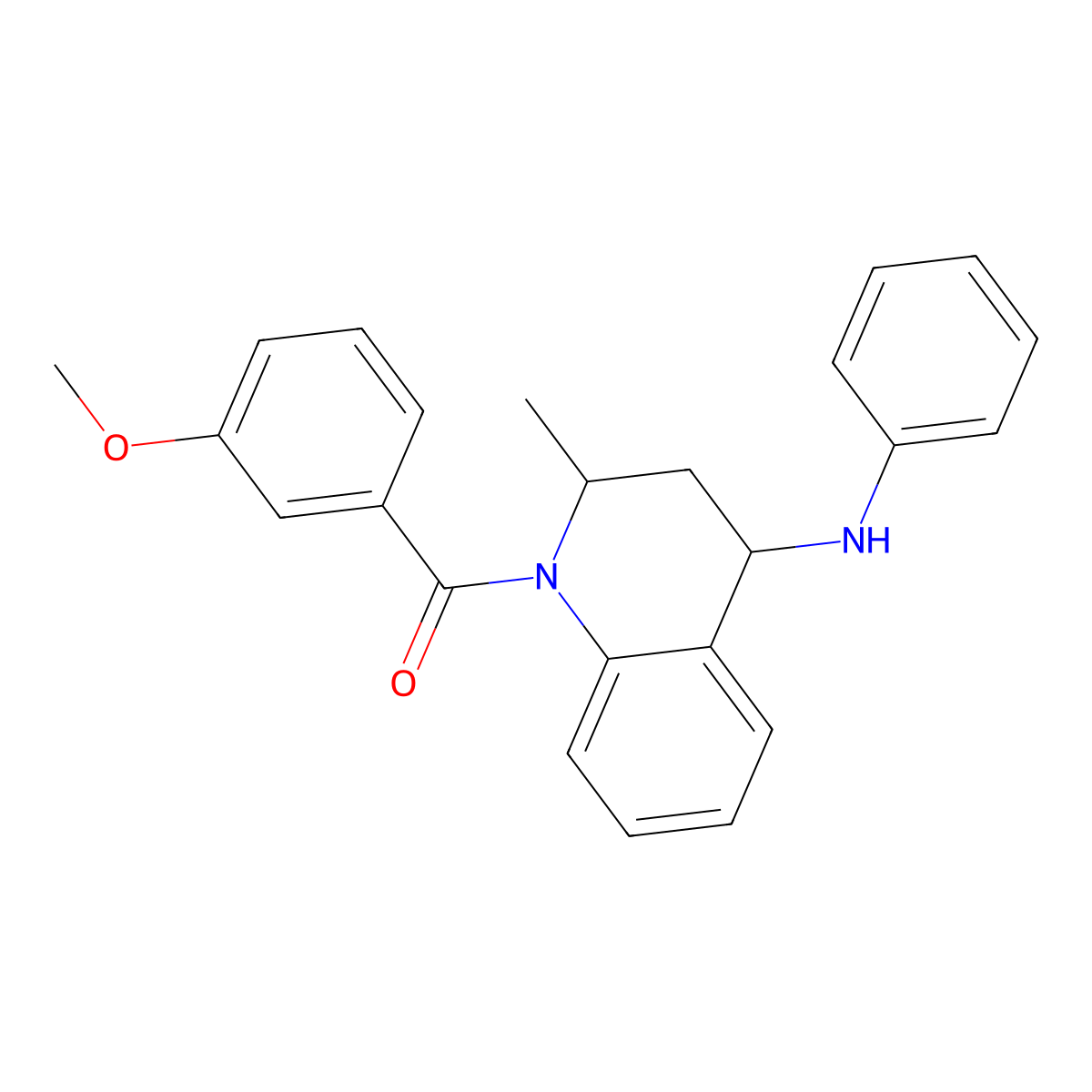 (3-methoxyphenyl)[2-methyl-4-(phenylamino)-3,4-dihydroquinolin-1(2H)-yl]methanone molecular structure, CAS 295360-58-6