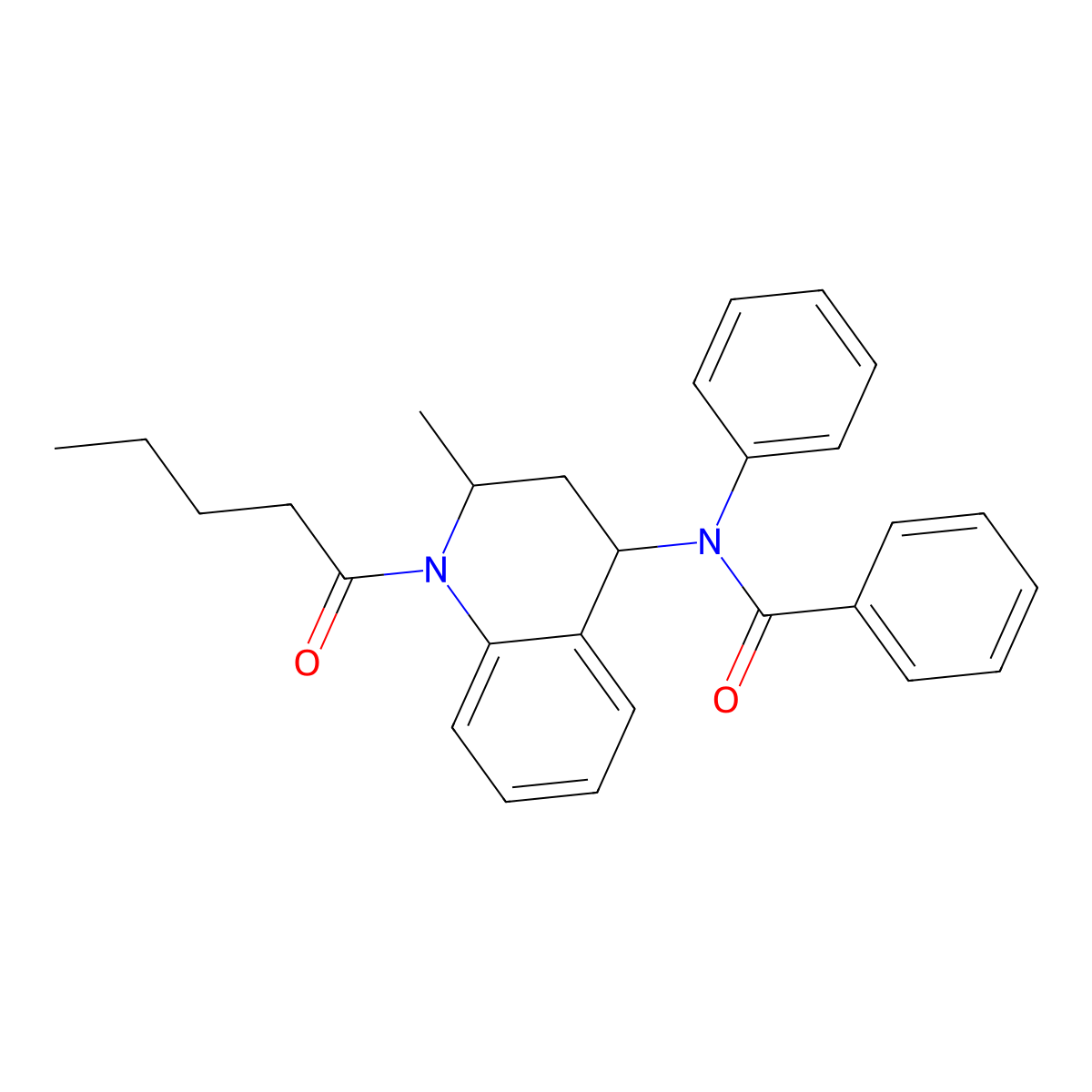 N-(2-Methyl-1-pentanoyl-1,2,3,4-tetrahydro-quinolin-4-yl)-N-phenyl-benzamide molecular structure, CAS 295360-60-0