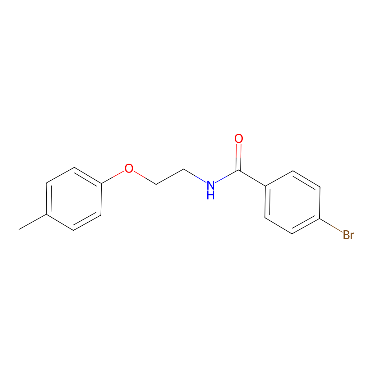 4-Bromo-N-[2-(4-methylphenoxy)ethyl]benzamide molecular structure, CAS 295360-66-6