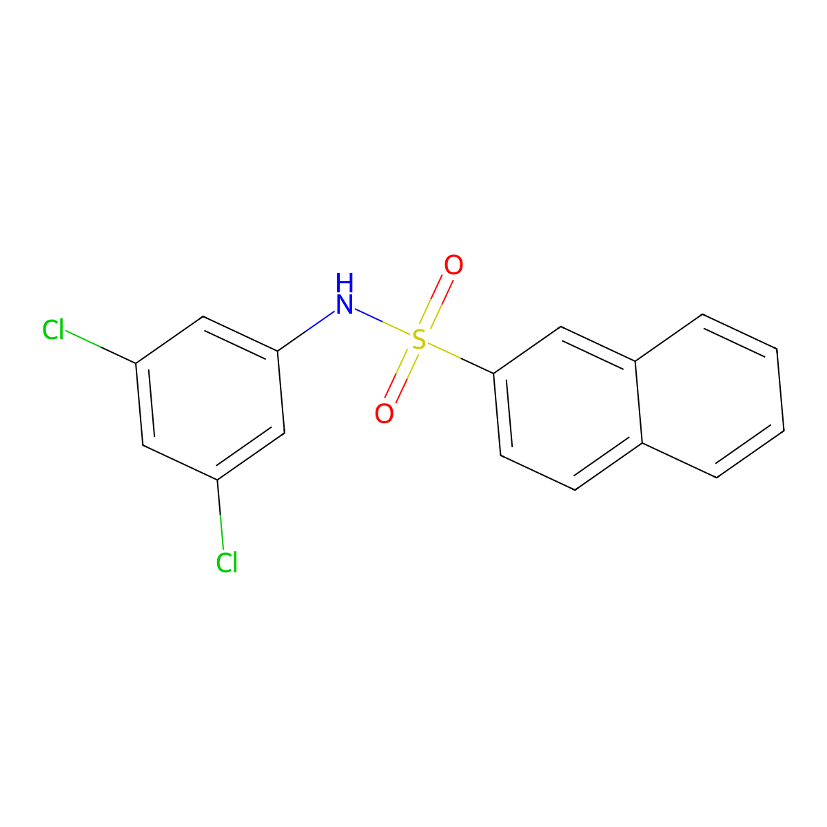 N-(3,5-dichlorophenyl)naphthalene-2-sulfonamide molecular structure, CAS 295361-14-7