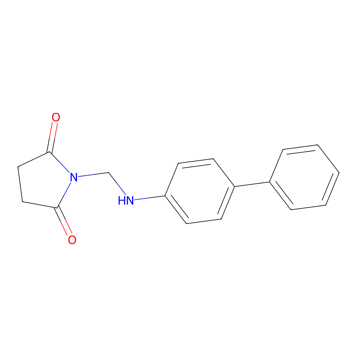 1-[(4-Phenylanilino)methyl]pyrrolidine-2,5-dione molecular structure, CAS 295361-24-9