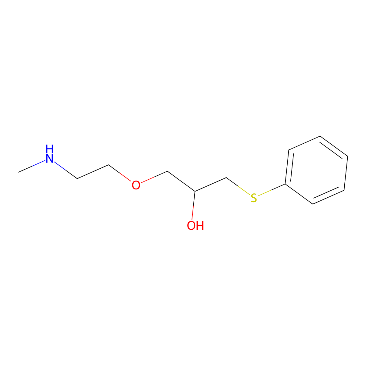 1-[2-(Methylamino)ethoxy]-3-phenylsulfanylpropan-2-ol molecular structure, CAS 295362-06-0