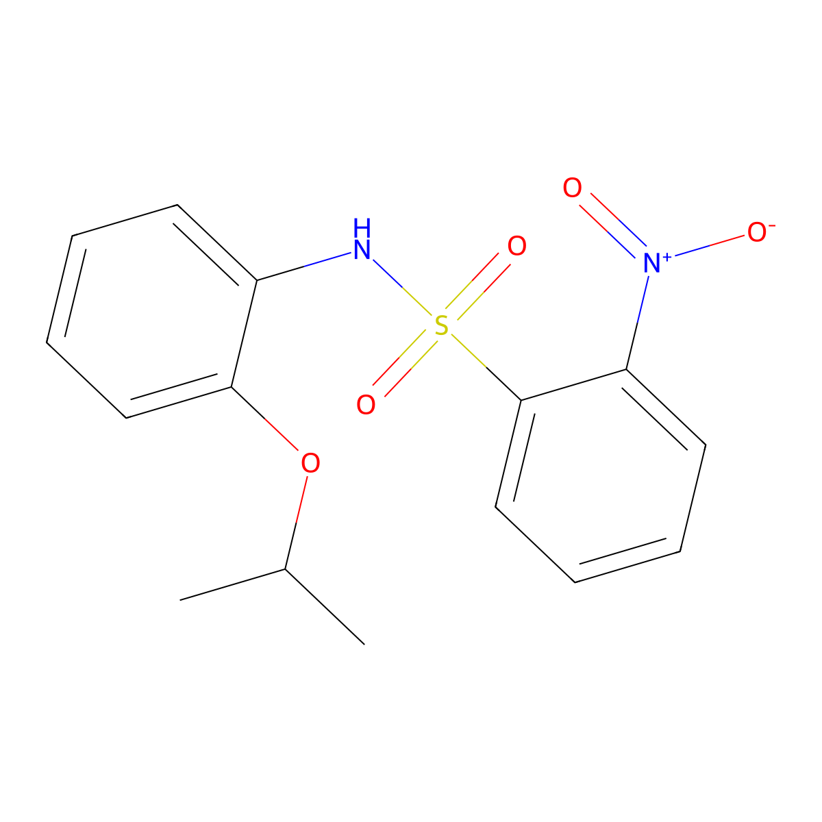 N-(2-isopropoxyphenyl)-2-nitrobenzenesulfonamide molecular structure, CAS 295362-08-2