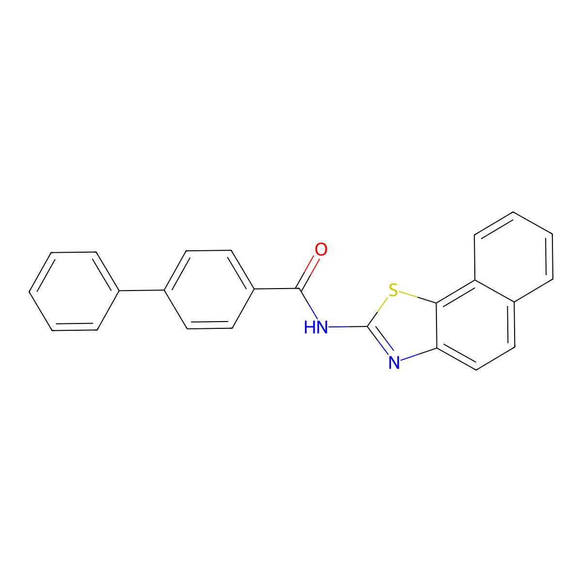 (Z)-N-(naphtho[2,1-d]thiazol-2(3H)-ylidene)-[1,1'-biphenyl]-4-carboxamide molecular structure, CAS 295362-14-0