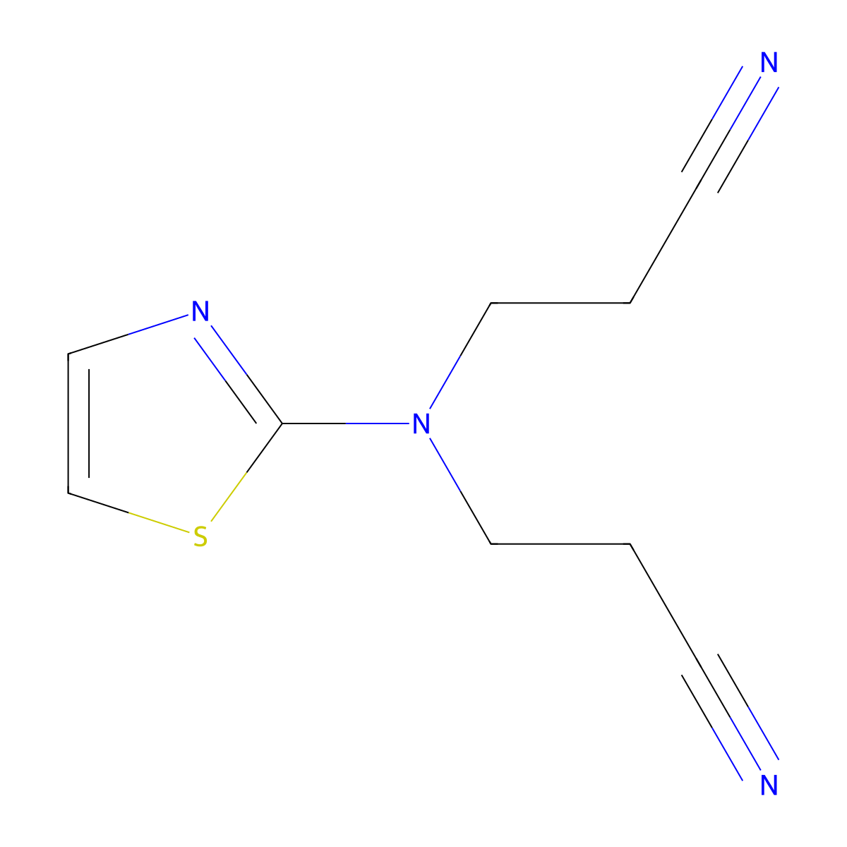 3-[(2-Cyanoethyl)(1,3-thiazol-2-yl)amino]propanenitrile molecular structure, CAS 295363-25-6