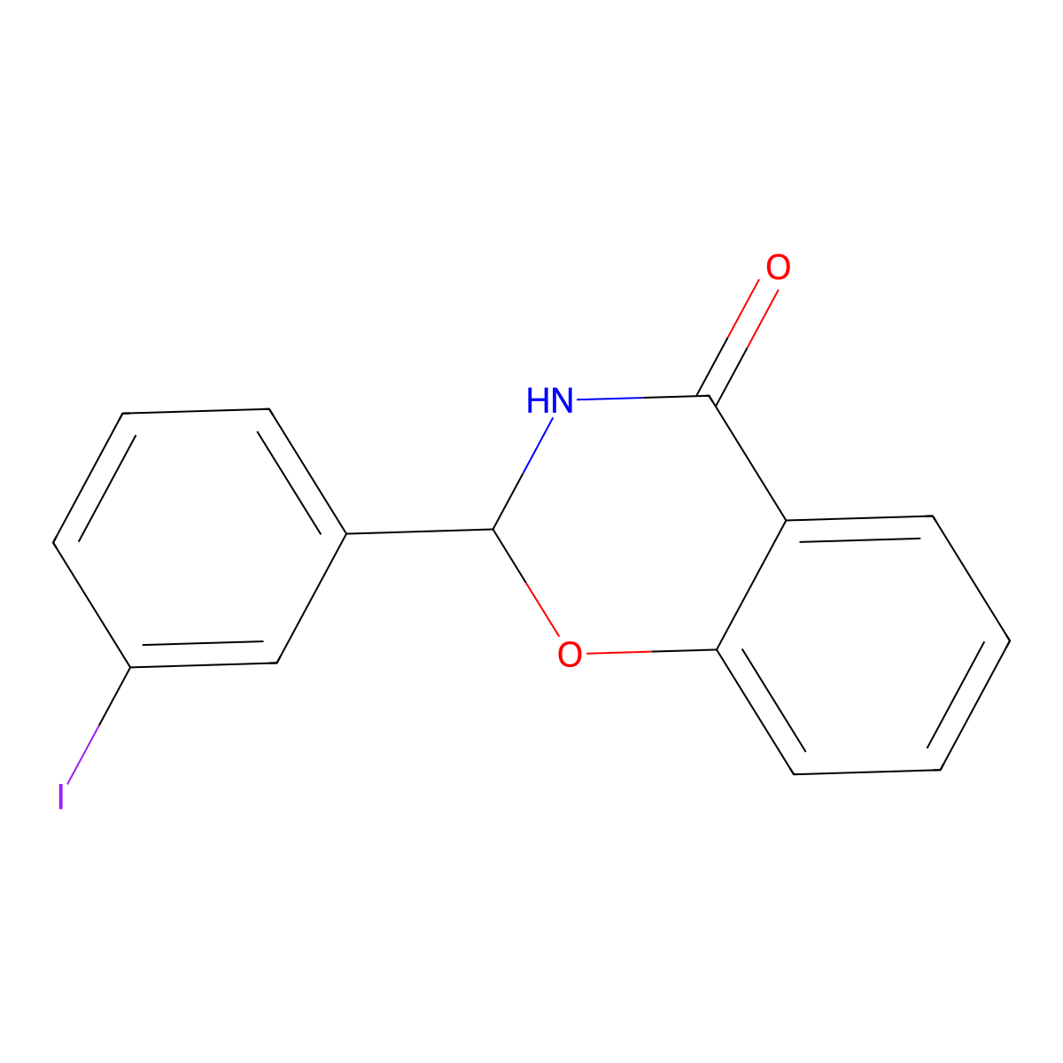 2-(3-Iodophenyl)-2,3-dihydro-1,3-benzoxazin-4-one molecular structure, CAS 295363-79-0