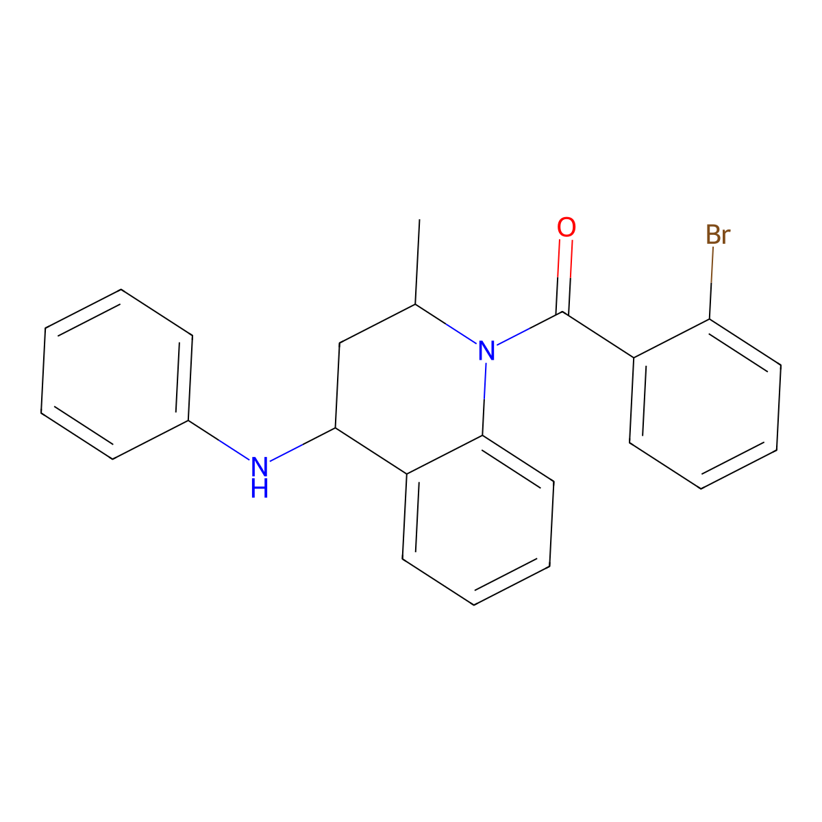 (2-bromophenyl)[2-methyl-4-(phenylamino)-3,4-dihydroquinolin-1(2H)-yl]methanone molecular structure, CAS 295363-89-2