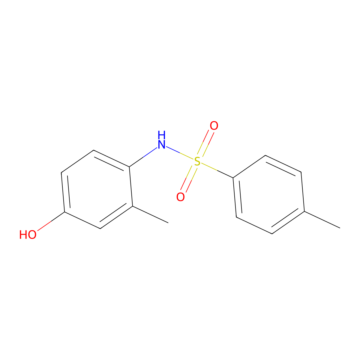 N-(4-hydroxy-2-methylphenyl)-4-methylbenzene-1-sulfonamide molecular structure, CAS 295364-76-0