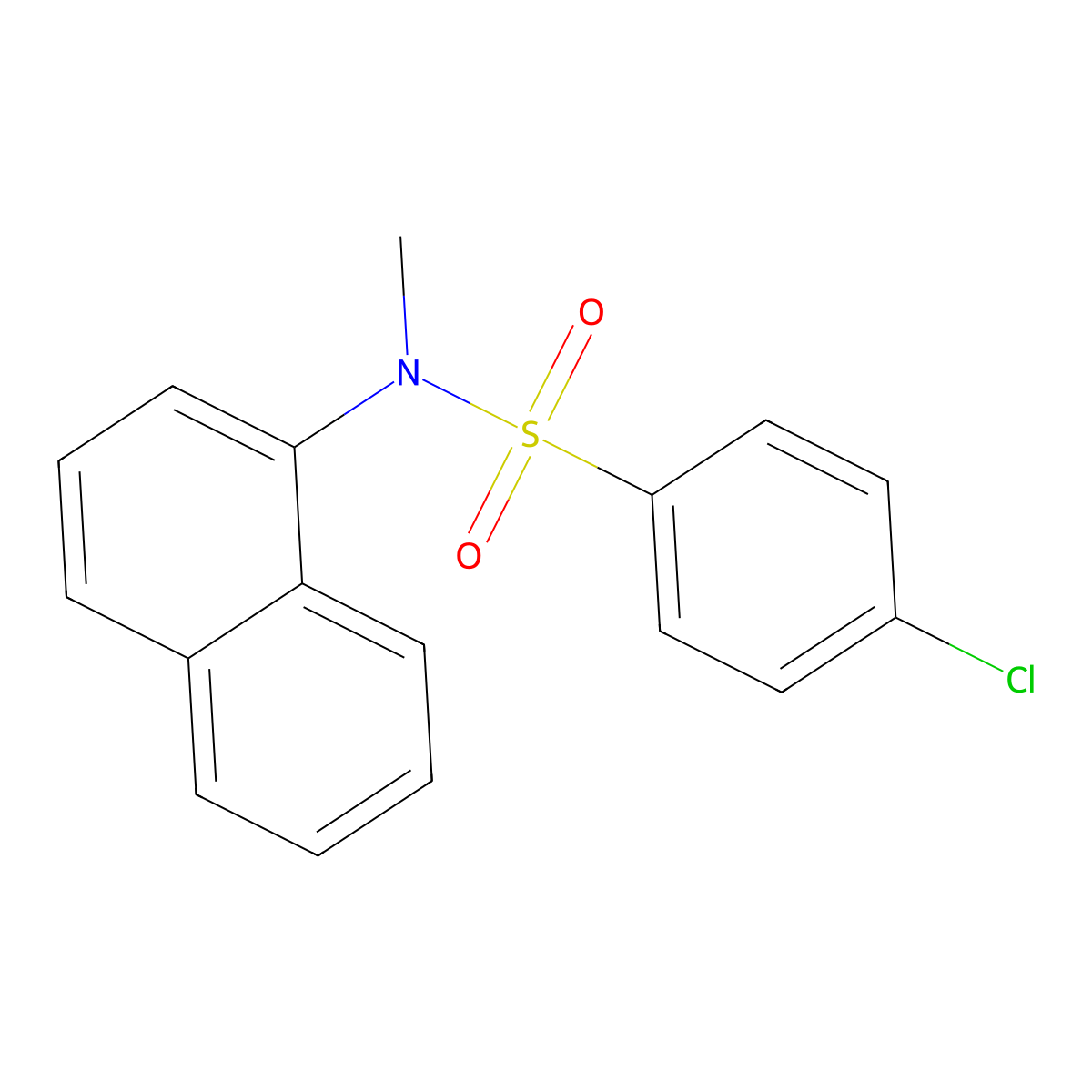 [(4-Chlorophenyl)sulfonyl]methylnaphthylamine molecular structure, CAS 295364-77-1
