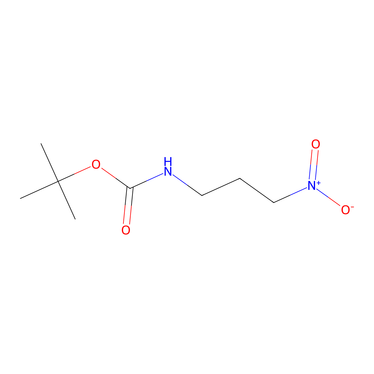 tert-butyl N-(3-nitropropyl)carbamate molecular structure, CAS 295365-75-2