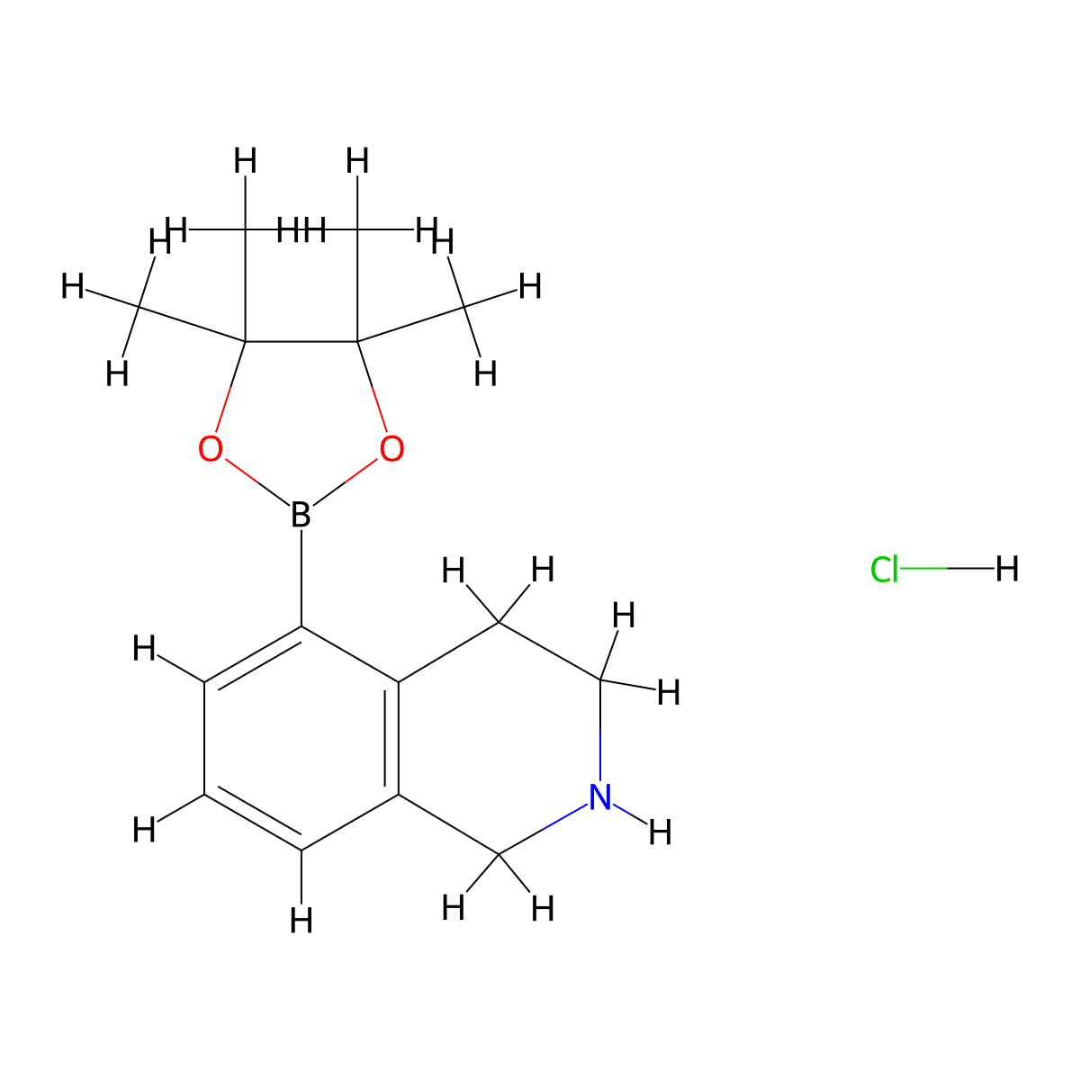 5-(4,4,5,5-Tetramethyl-1,3,2-dioxaborolan-2-yl)-1,2,3,4-tetrahydroisoquinoline hydrochloride molecular structure, CAS 2953664-54-3
