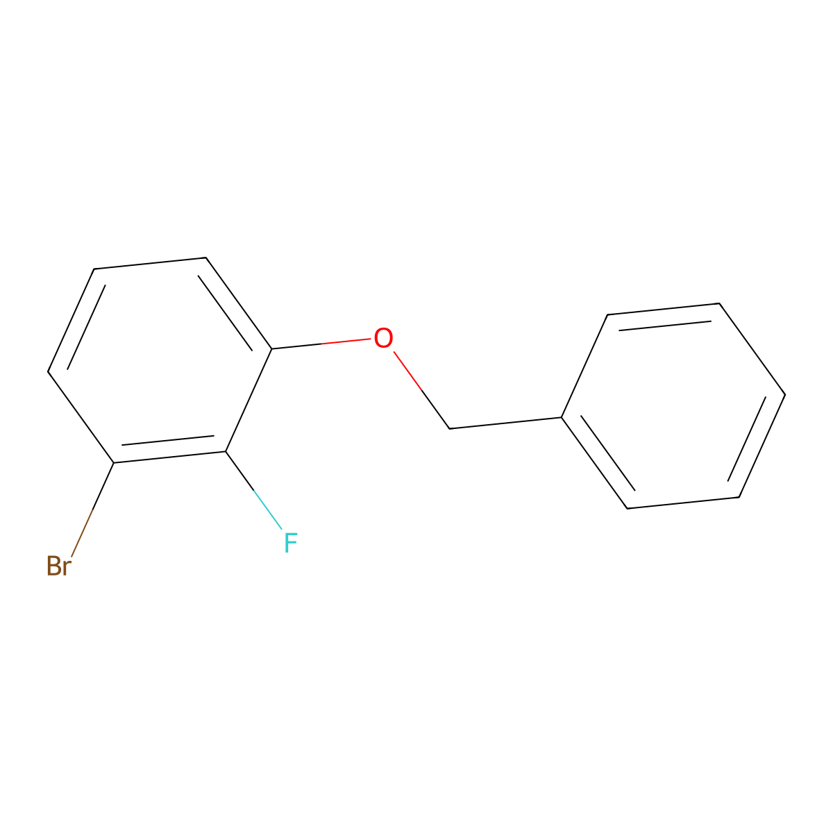 1-(Benzyloxy)-3-bromo-2-fluorobenzene molecular structure, CAS 295376-29-3